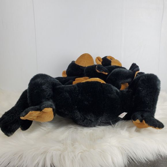 E&J Prima Black Brown Monkey Chimpanzee Ape Mom Mother Baby Plush 19" - Picture 7 of 10